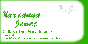 marianna jenet business card